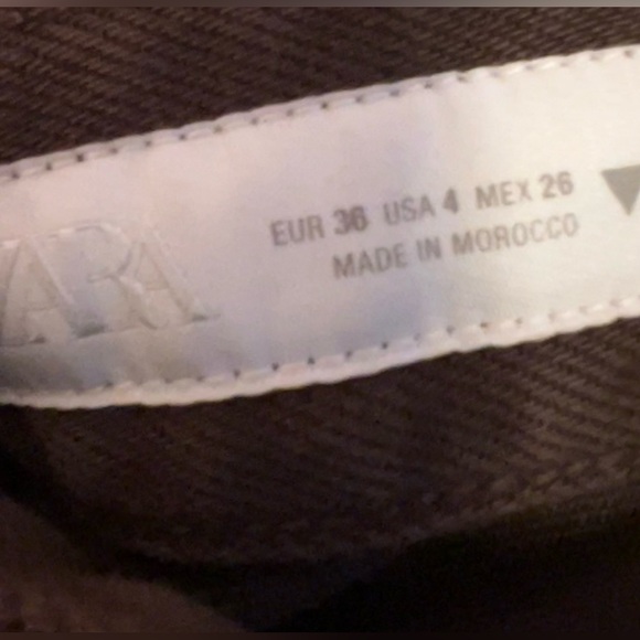 ZARA TRF Wide Leg Low Rise Jeans, Size 4 - Picture 5 of 7